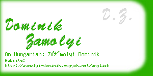 dominik zamolyi business card